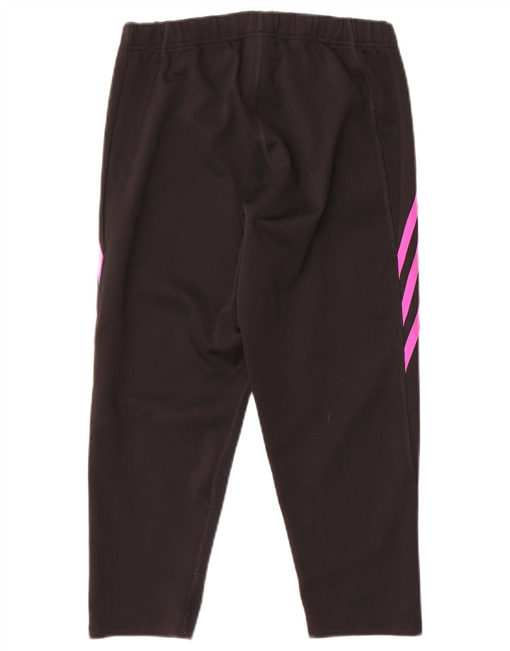 Damskie spodnie dresowe Adidas Crop UK 12/14 Średni czarny poliester