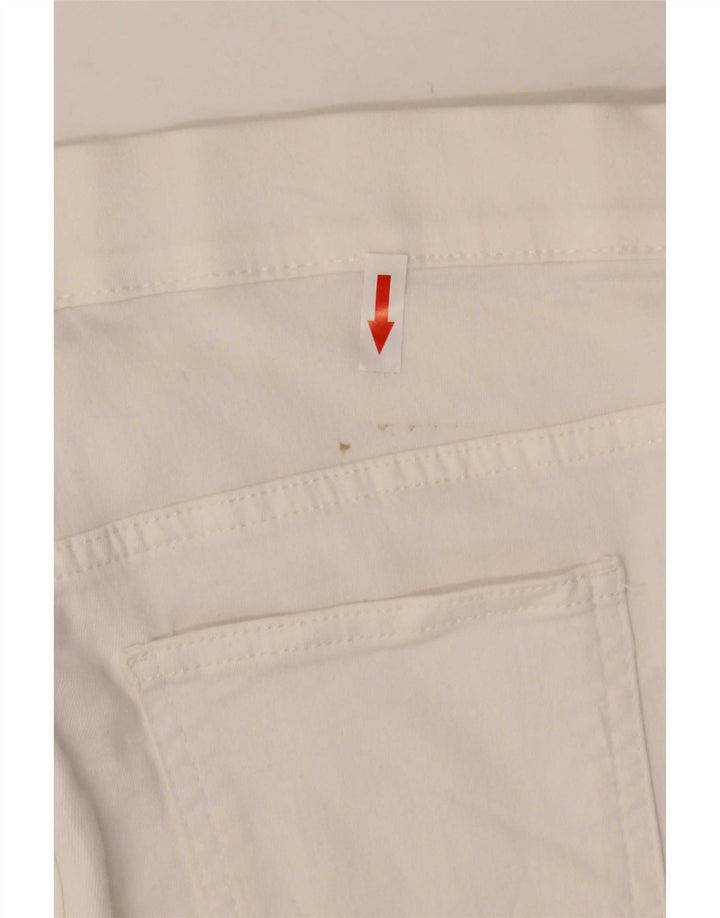 Marks & Spencer Damskie jeansy Jegging UK 12 Medium W32 L28 Biała bawełna