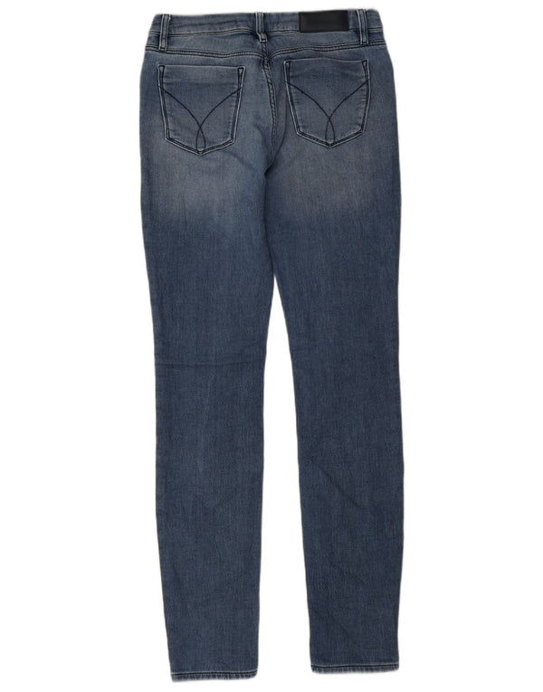 Damskie jeansy Skinny Calvin Klein W28 L32 Niebieskie bawełniane