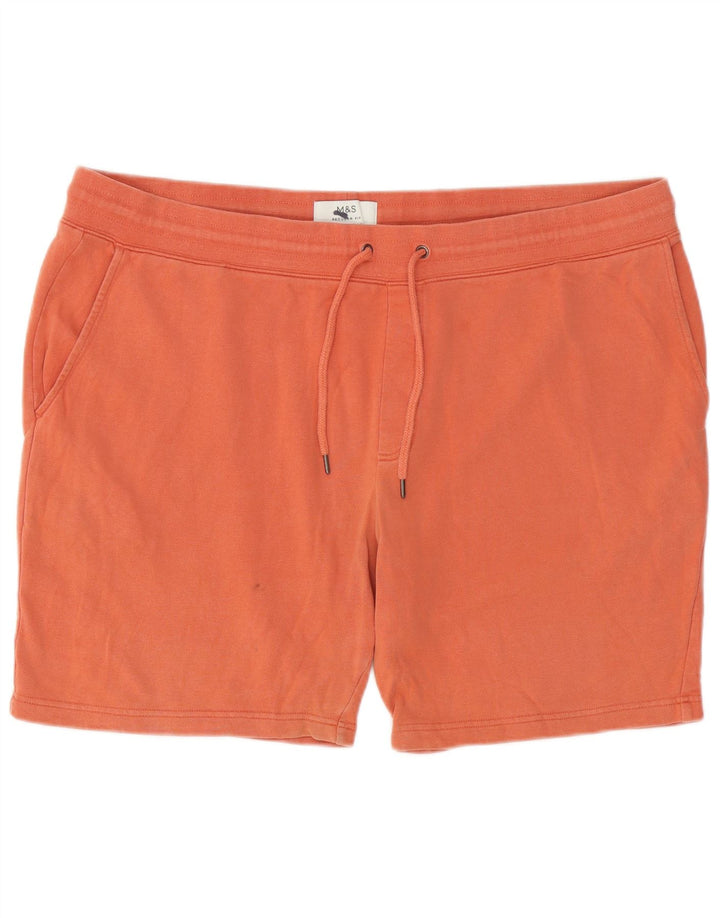 Męskie spodenki sportowe Marks & Spencer o regularnym kroju, 3XL, pomarańczowe, bawełniane