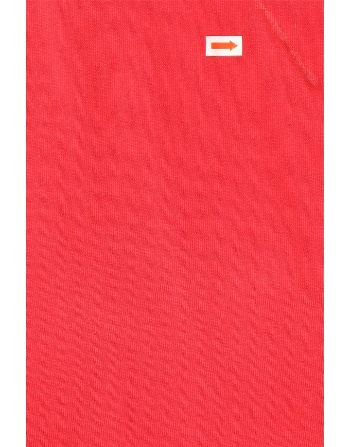 WHITE STUFF Męski sweter o luźnym kroju z grafiką i zamkiem błyskawicznym XL, czerwony