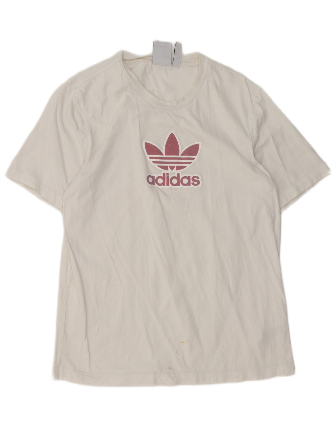 Męska koszulka z grafiką Adidas, średnia, biała bawełna
