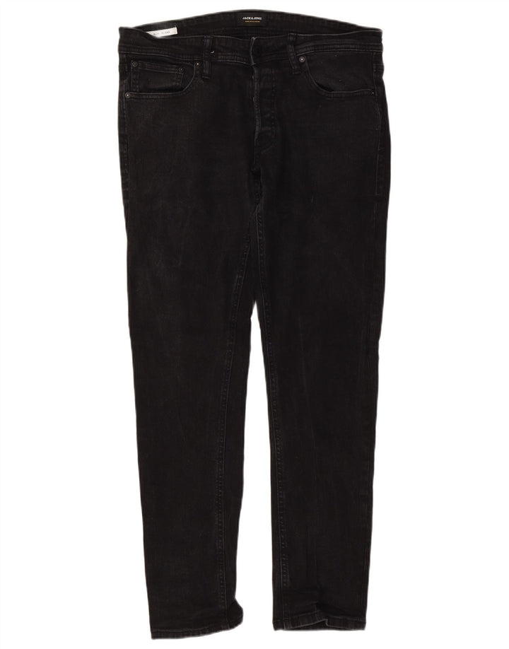 Męskie jeansy Jack & Jones GLENN Slim W36 L32 Czarne bawełniane