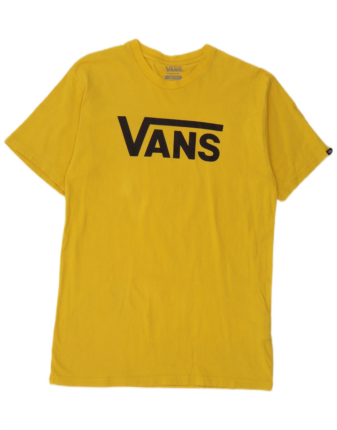 Męski T-shirt Vans o klasycznym kroju z grafiką, średni żółty, bawełniany