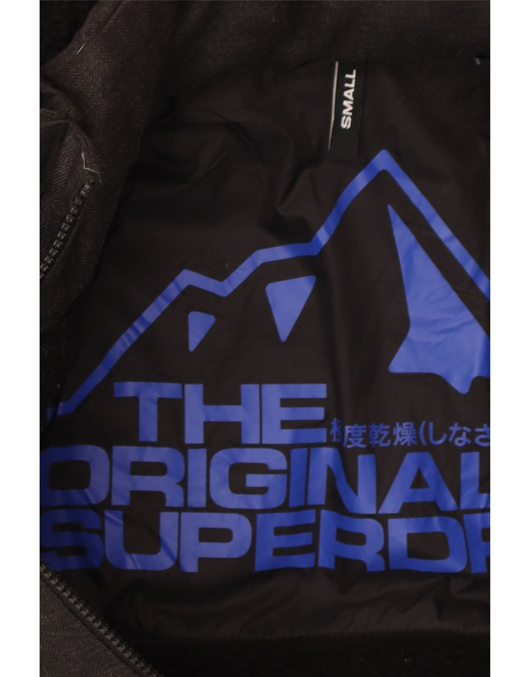 Męska ocieplana kurtka z kapturem Superdry UK 36, mała, szary poliester