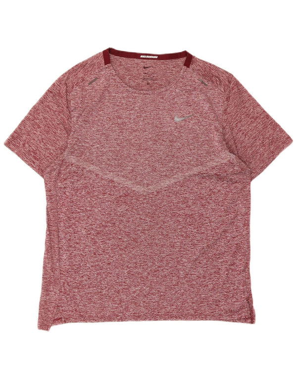 T-shirt męski Nike, średni, bordowy, nakrapiany