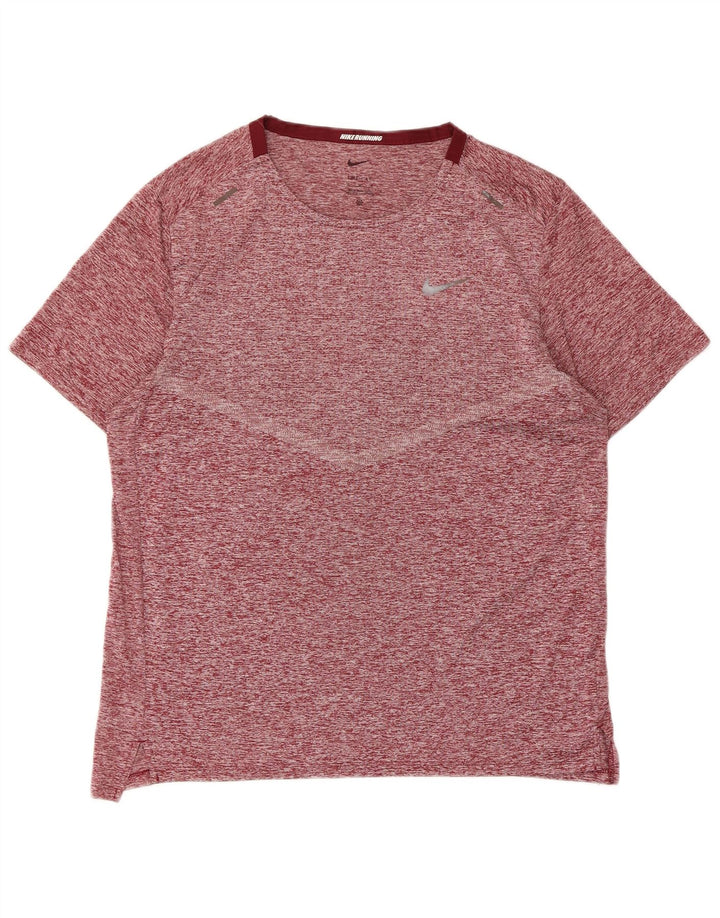 T-shirt męski Nike, średni, bordowy, nakrapiany