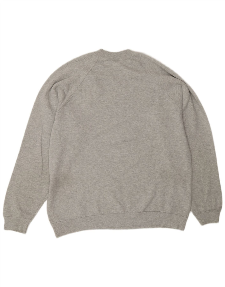 Bluza męska w stylu vintage, sweter XL, szara bawełna
