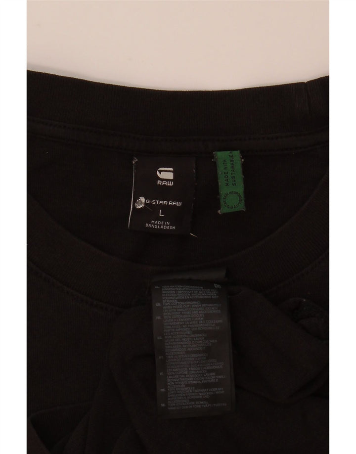 Męski T-shirt G-Star, duży, czarny, bawełniany