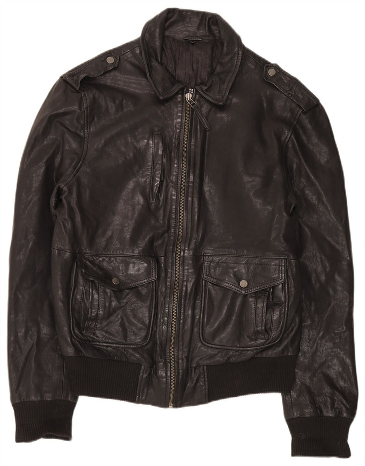 Vintage męska wojskowa kurtka bomber UK 40 duża czarna