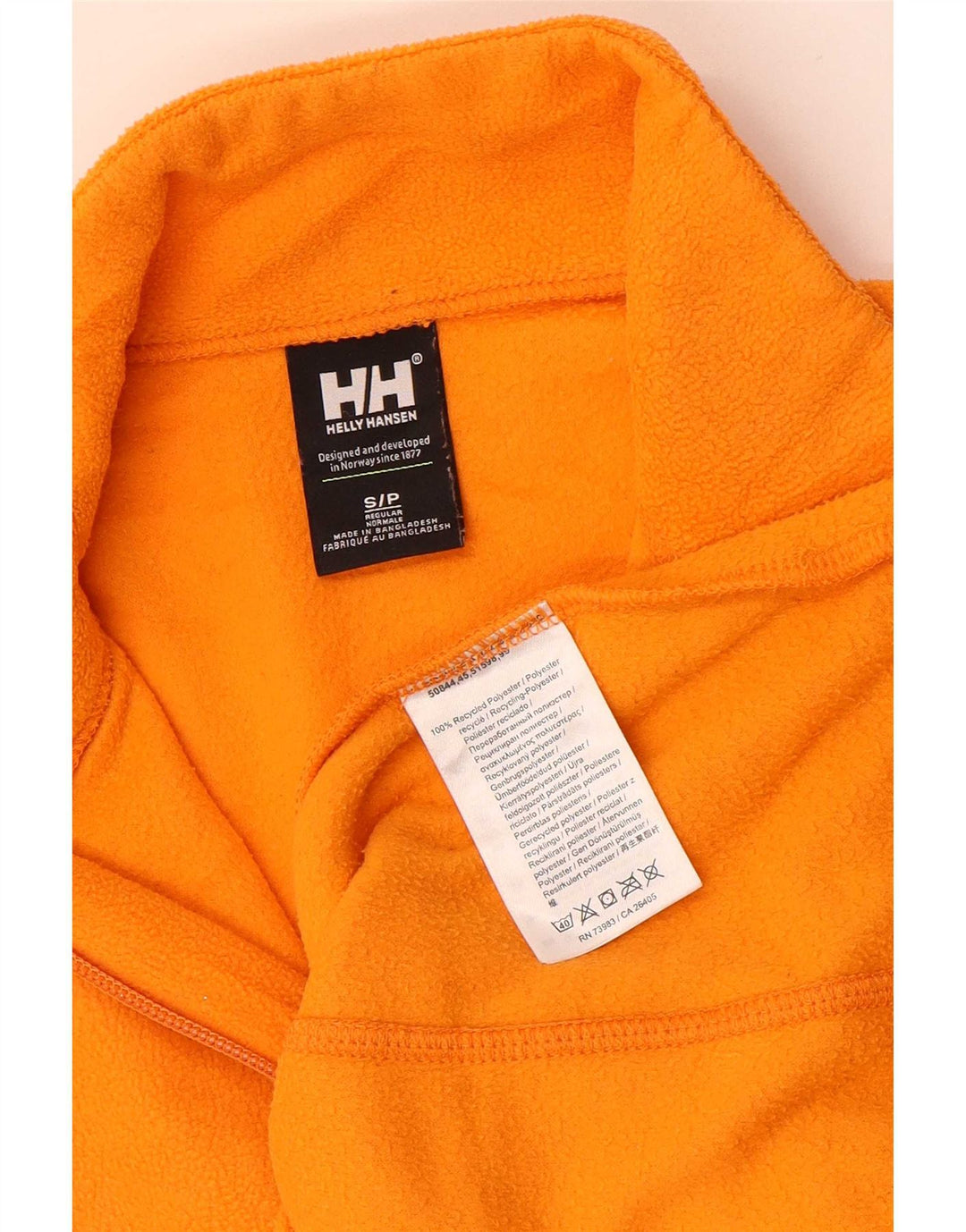 Męski sweter polarowy Helly Hansen z zamkiem błyskawicznym, mały, pomarańczowy poliester