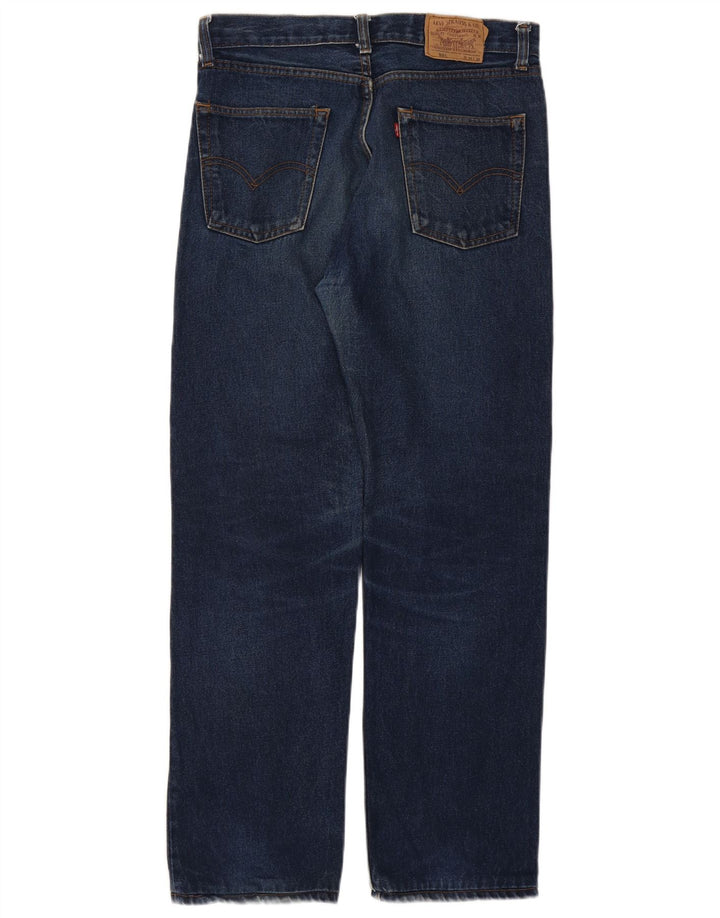 Męskie dżinsy Levi's 501 Straight W33 L30 Granatowa bawełna