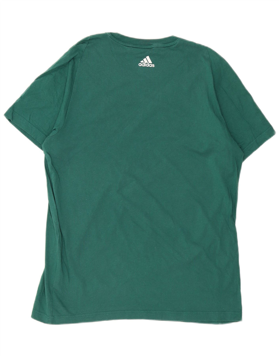Męski T-shirt z grafiką ADIDAS, duży, zielony, bawełniany