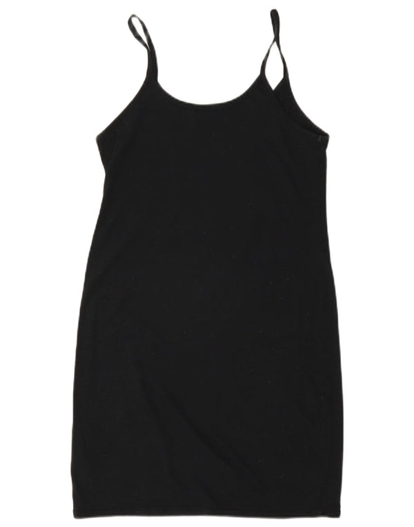 Damska sukienka na ramiączkach Topshop UK 10, mała, czarna, bawełniana