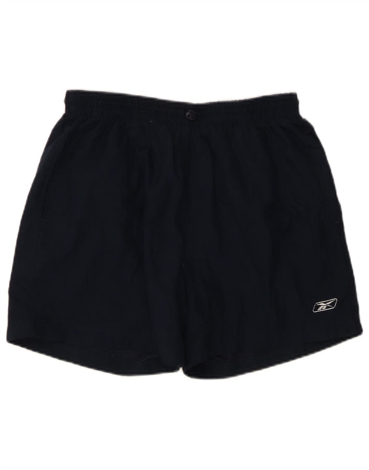Damskie spodenki sportowe REEBOK UK 14, duże, granatowe, poliestrowe