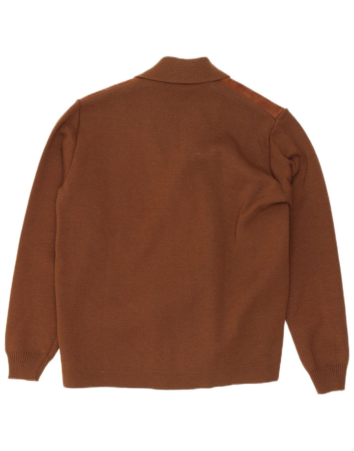 Sweter męski w stylu vintage, mały, brązowy