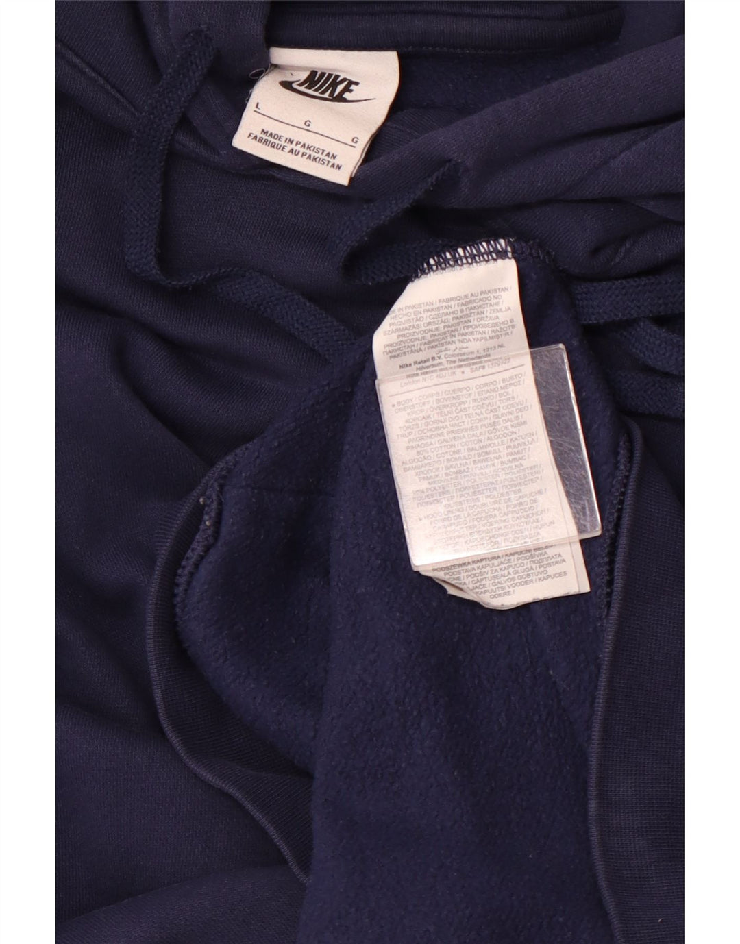 Męski sweter z kapturem Nike z grafiką, duży, granatowy, bawełniany