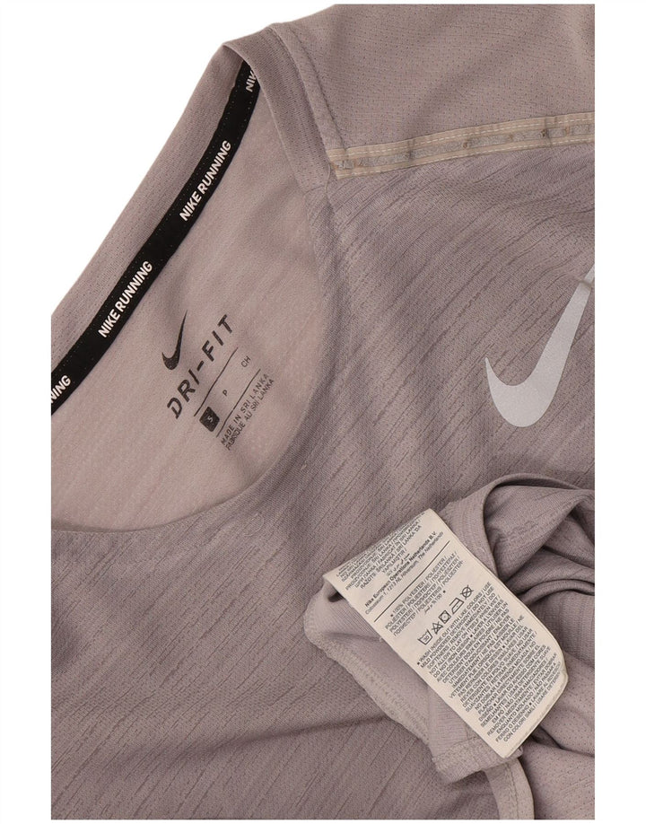 Męski T-shirt Nike Dri Fit, mały, szary, nakrapiany poliester
