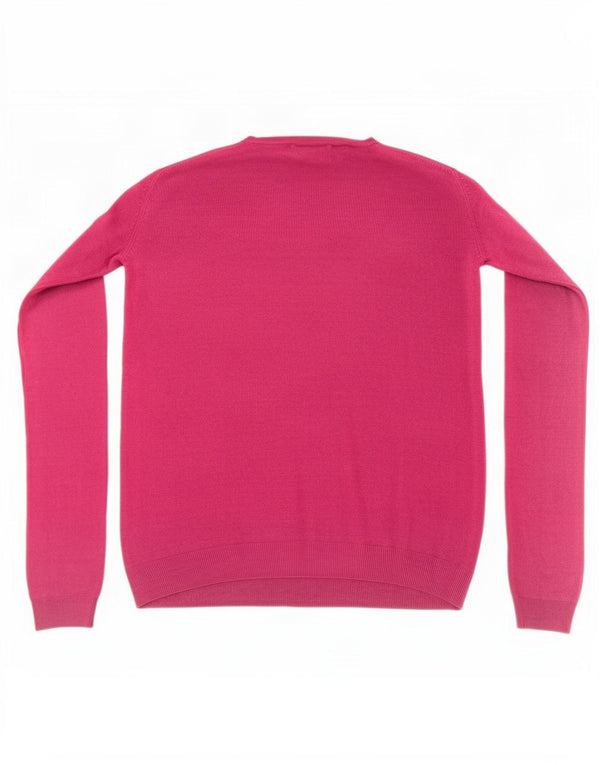 Marks & Spencer Damski sweter oversize z okrągłym dekoltem, UK 16, duży różowy