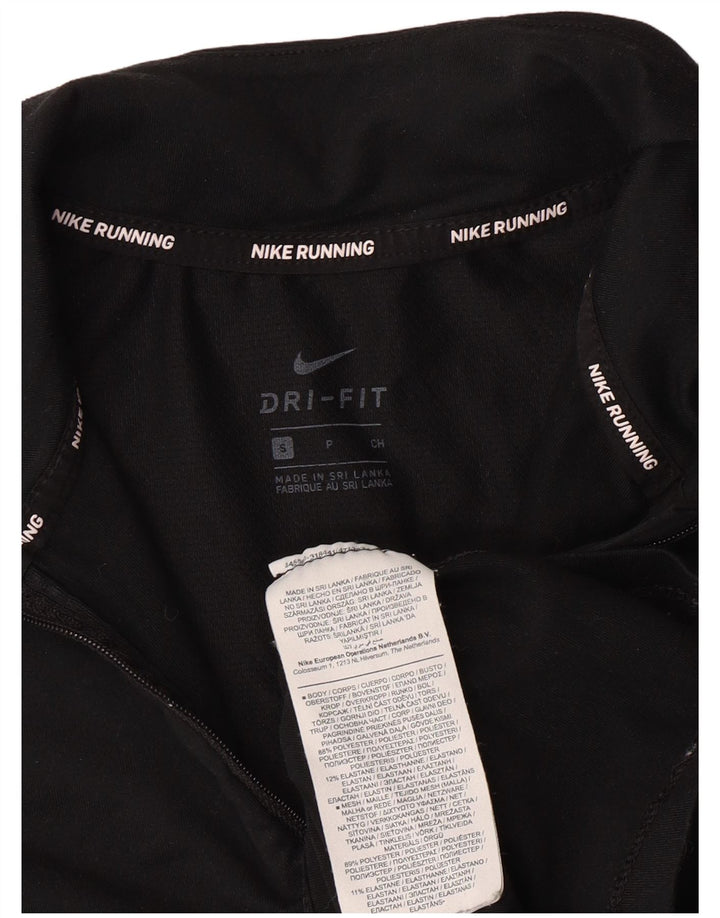 Damski dres NIKE Dri Fit z zamkiem błyskawicznym na szyi, UK 10, mały czarny