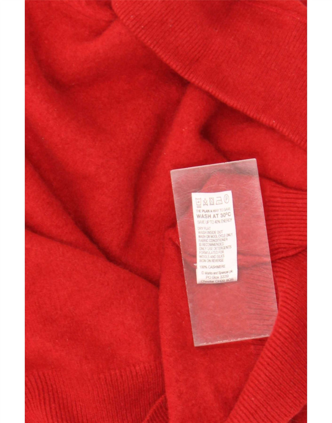 Marks & Spencer Damski sweter z golfem, UK 16, duży czerwony