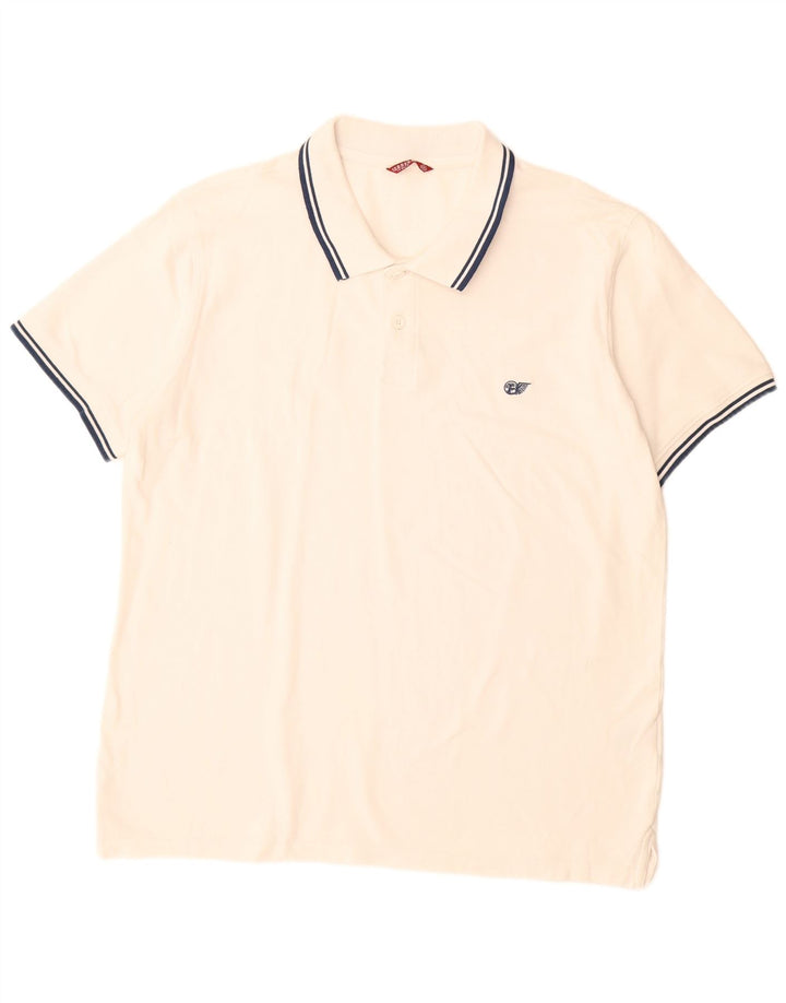 Męska koszulka polo Carrera 2XL Biała bawełna