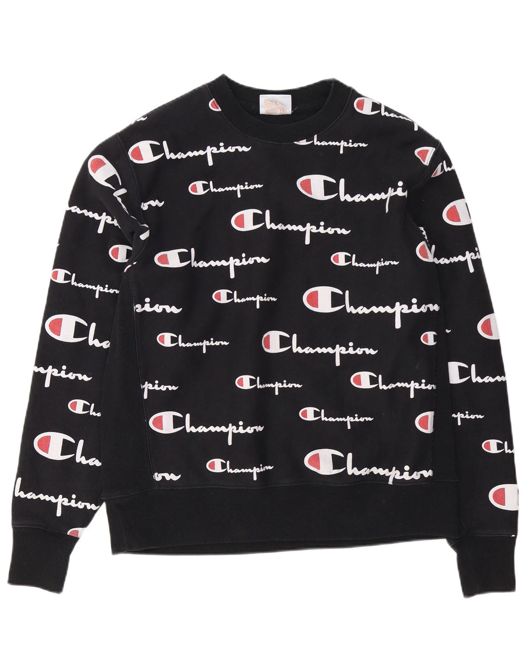 Męski sweter z grafiką Champion, duży, czarny, bawełniany