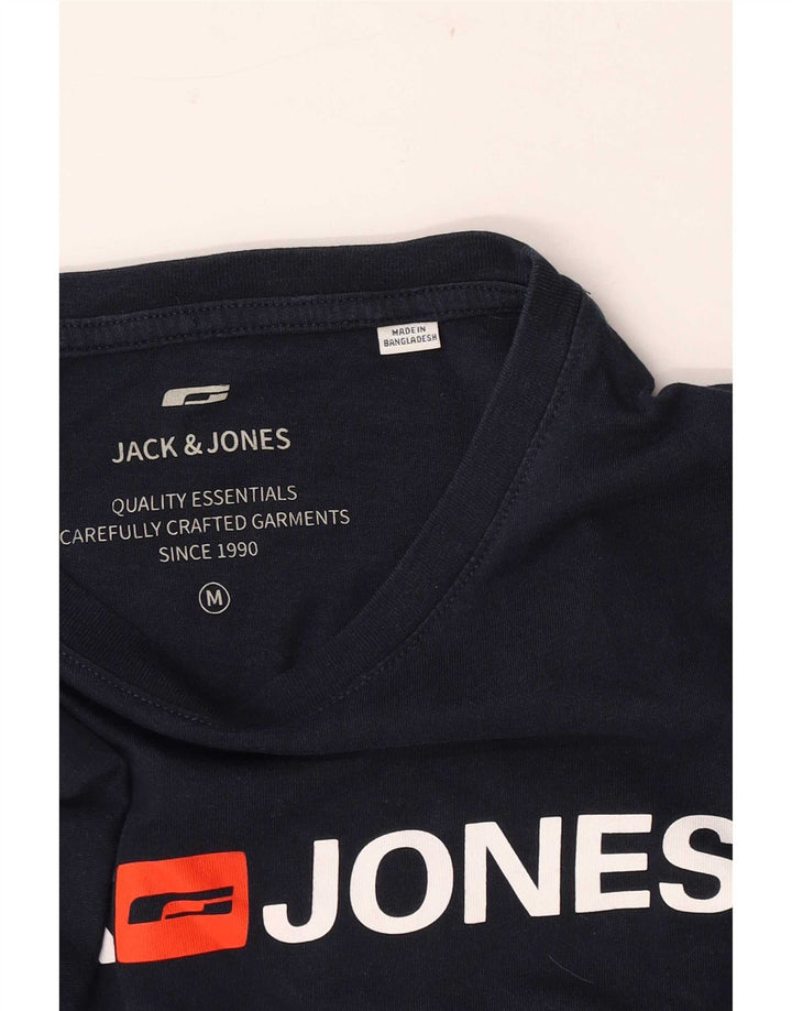 Męski T-shirt z grafiką Jack & Jones, średni granatowy