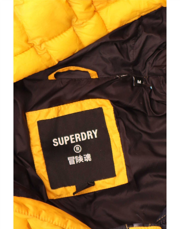 Męska ocieplana kurtka z kapturem Superdry UK 38 w kolorze średniożółtym