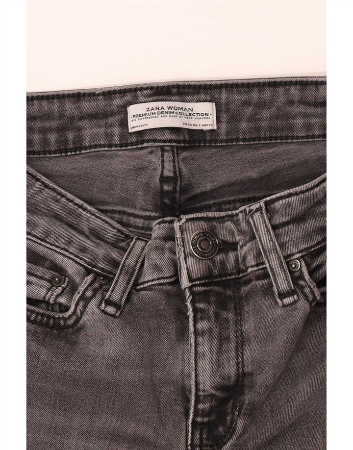 Damskie jeansy rozkloszowane Zara EU 34 2XS W24 L33 Szare
