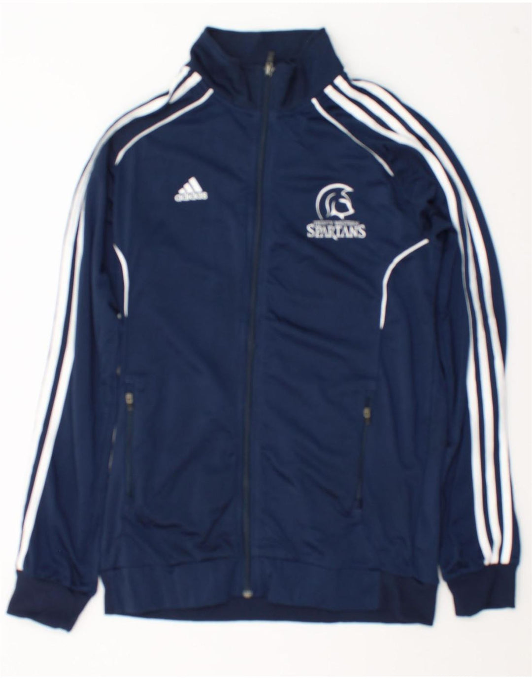 Adidas Męskie Spartans Graphic Dres Top Kurtka Mały Granatowy Poliester