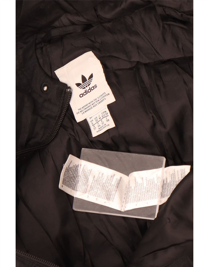 Damska wyściełana kurtka z kapturem Adidas UK 6 XS Czarny poliester