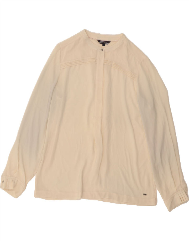 TOMMY HILFIGER Womens Long Sleeve Blouse Top US 6 Medium Off White Vintage Tommy Hilfiger and Second-Hand Tommy Hilfiger from Messina Hembry 