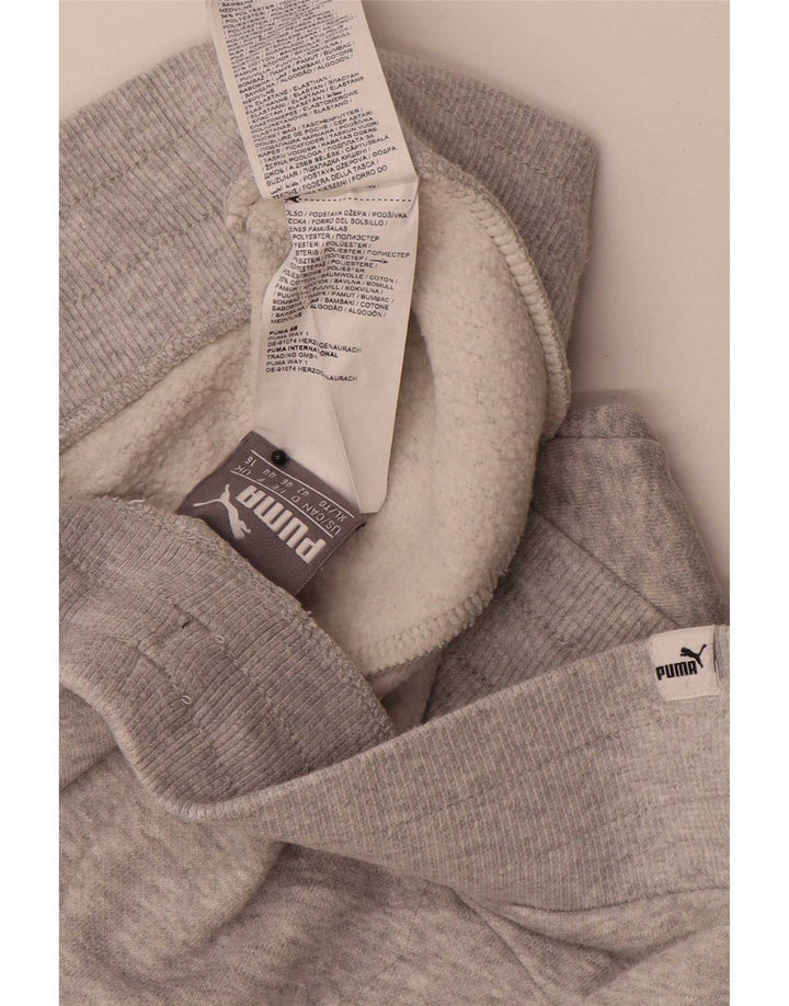 Damskie spodnie dresowe Puma Joggers UK 16, duże, szare, nakrapiane poliester