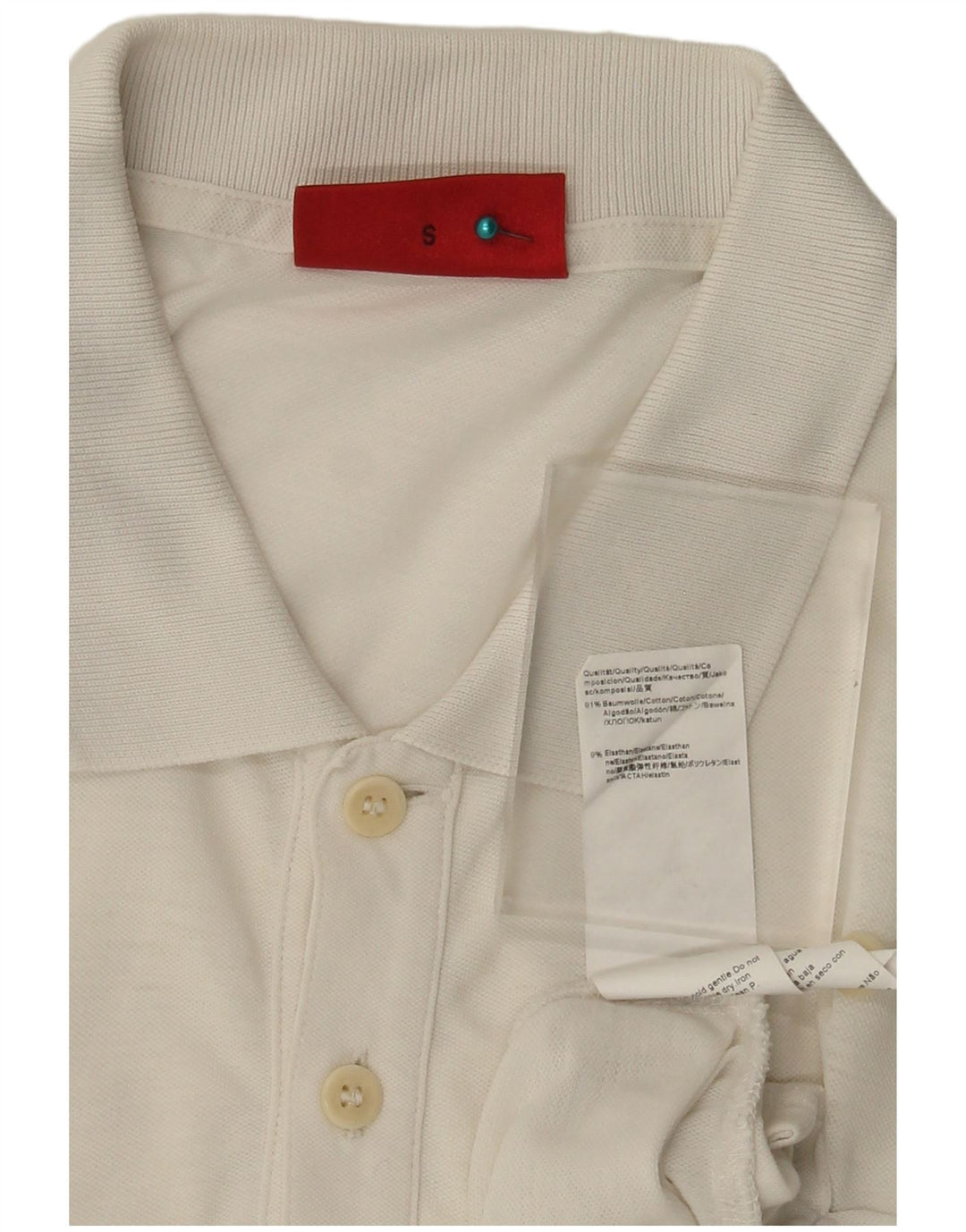 Męska koszulka polo Hugo Boss, mała, biała, bawełniana