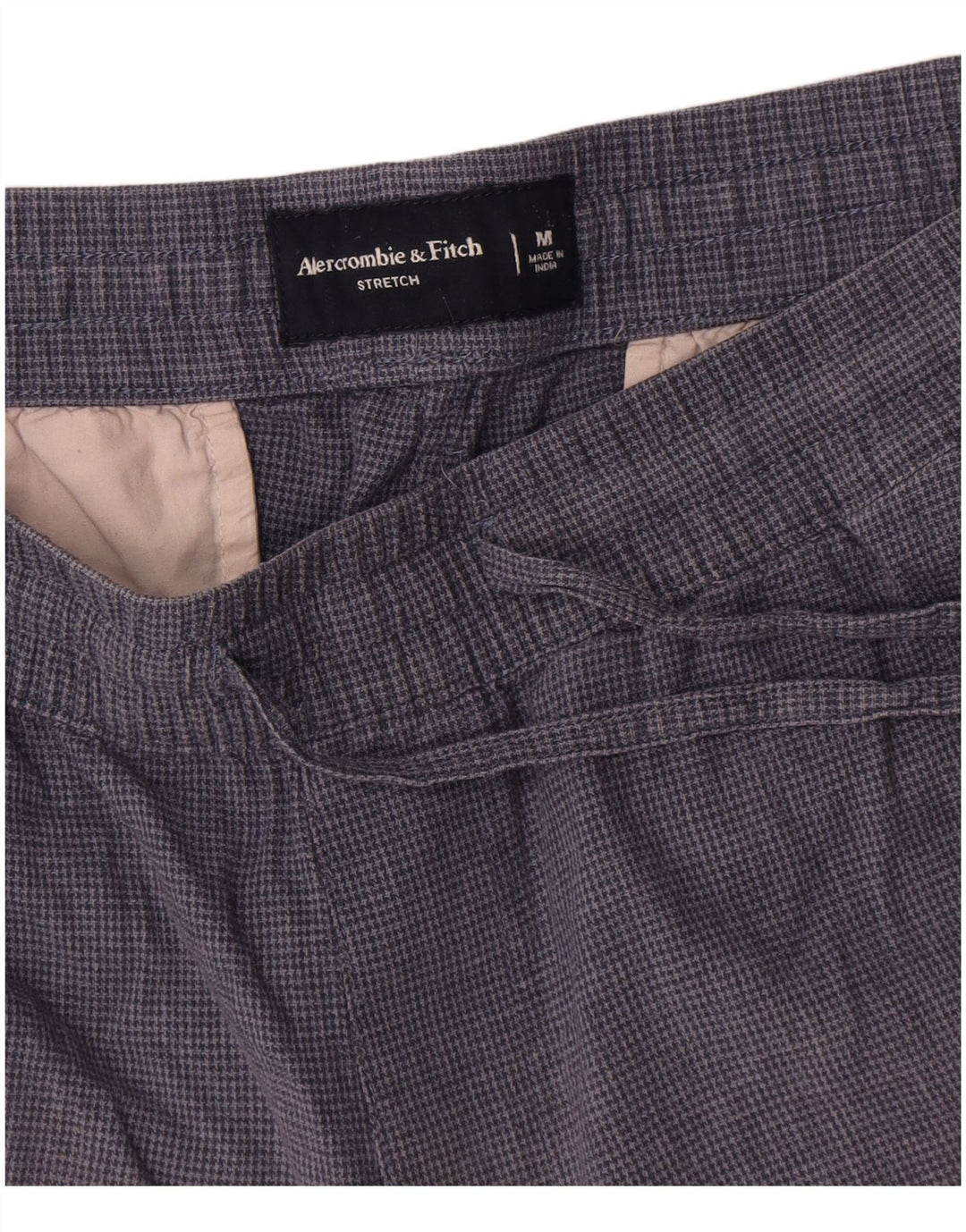 Damskie spodenki Chino Abercrombie & Fitch, średnie W32, granatowe w pepitkę