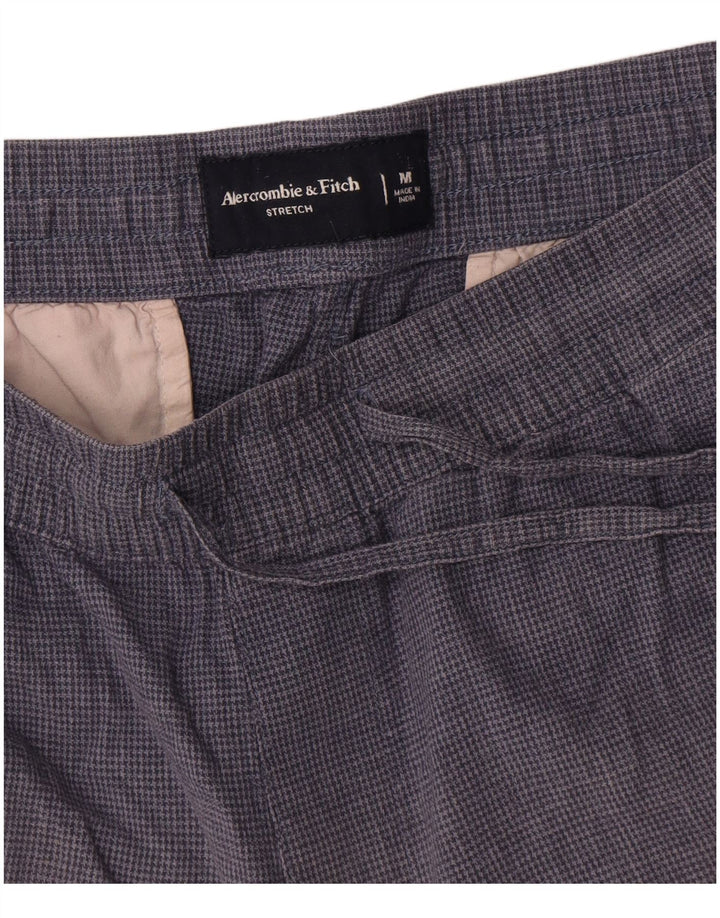 Damskie spodenki Chino Abercrombie & Fitch, średnie W32, granatowe w pepitkę