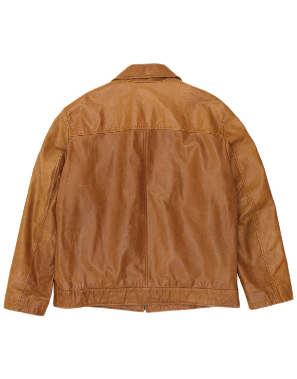 Męska kurtka skórzana Mays & Rose UK 42 XL, beżowa