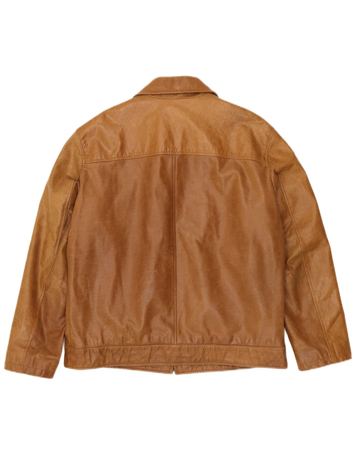Męska kurtka skórzana Mays & Rose UK 42 XL, beżowa