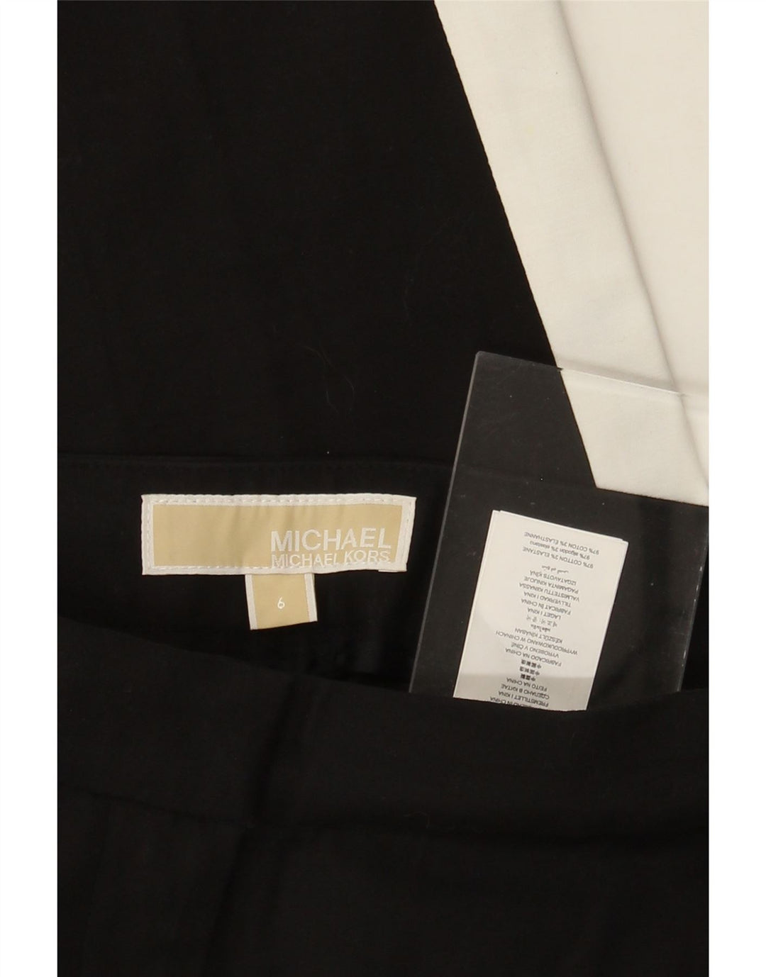 MICHAEL KORS Womens Cropped Trousers US 6 Medium W30 L25 Black Colourblock Vintage Michael Kors and Second-Hand Michael Kors from Messina Hembry 