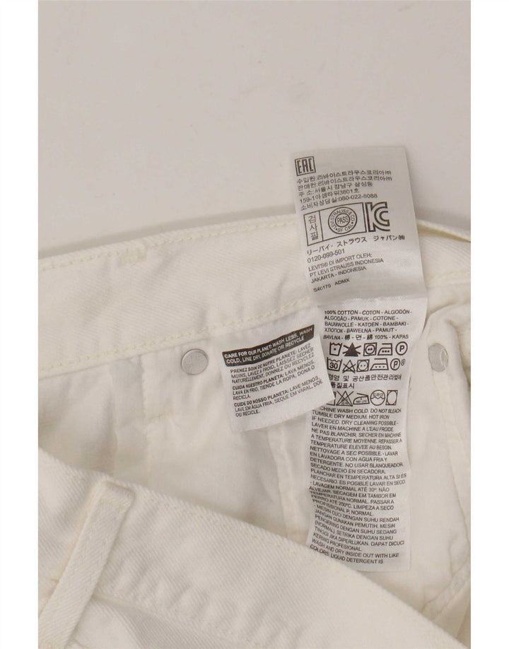 Damskie spodenki jeansowe Levi's 501 W28 Średnio biała bawełna