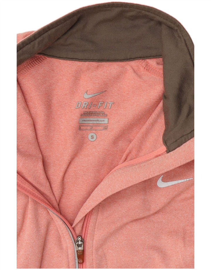 Damski dres Nike Dri Fit z zamkiem błyskawicznym na szyi, UK 10, mały, różowy