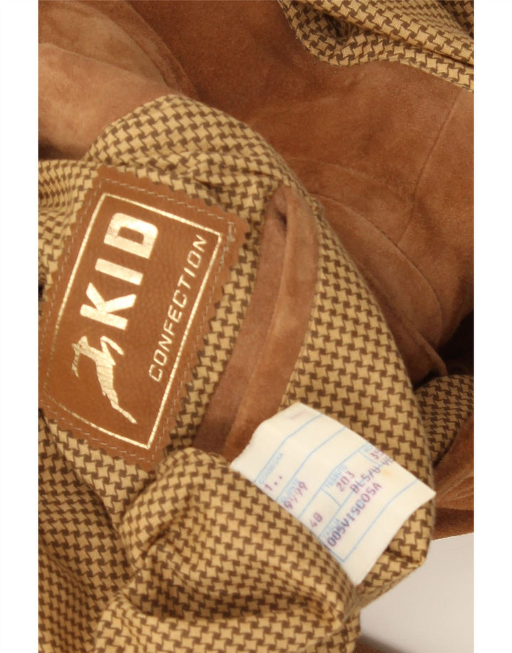 Damska kurtka zamszowa w stylu vintage IT 48 XL Beżowa skóra