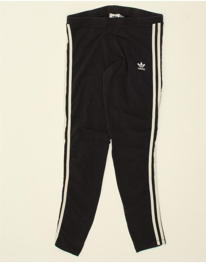 ADIDAS Womens Leggings UK 10 Small  Black Cotton Vintage Adidas and Second-Hand Adidas from Messina Hembry 