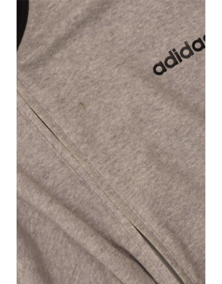 Adidas Męska bluza dresowa Top 2XL Szara bawełna z blokami kolorów