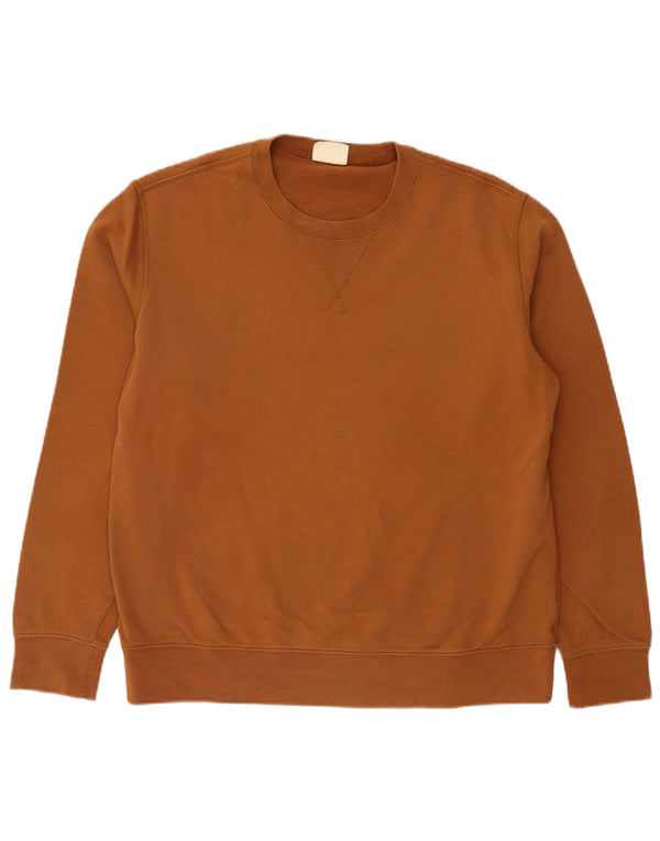 Marks & Spencer Mens Sweatshirt Jumper Large Brown Cotton