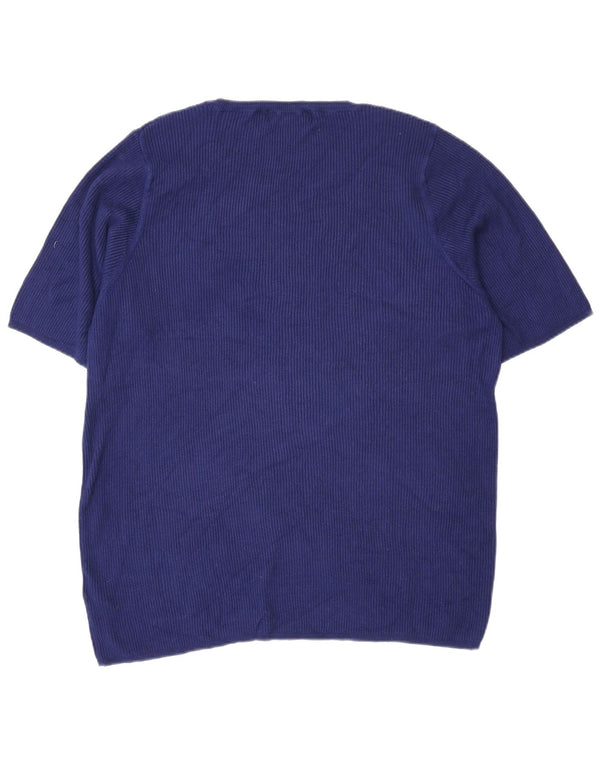 Damski sweter Marks & Spencer z okrągłym dekoltem, UK 22 3XL, granatowy