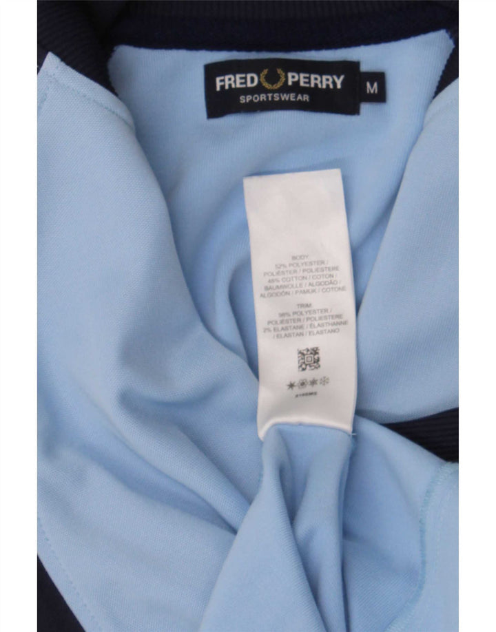 Męska kurtka dresowa Fred Perry, średnia niebieska, sportowa z blokami kolorów