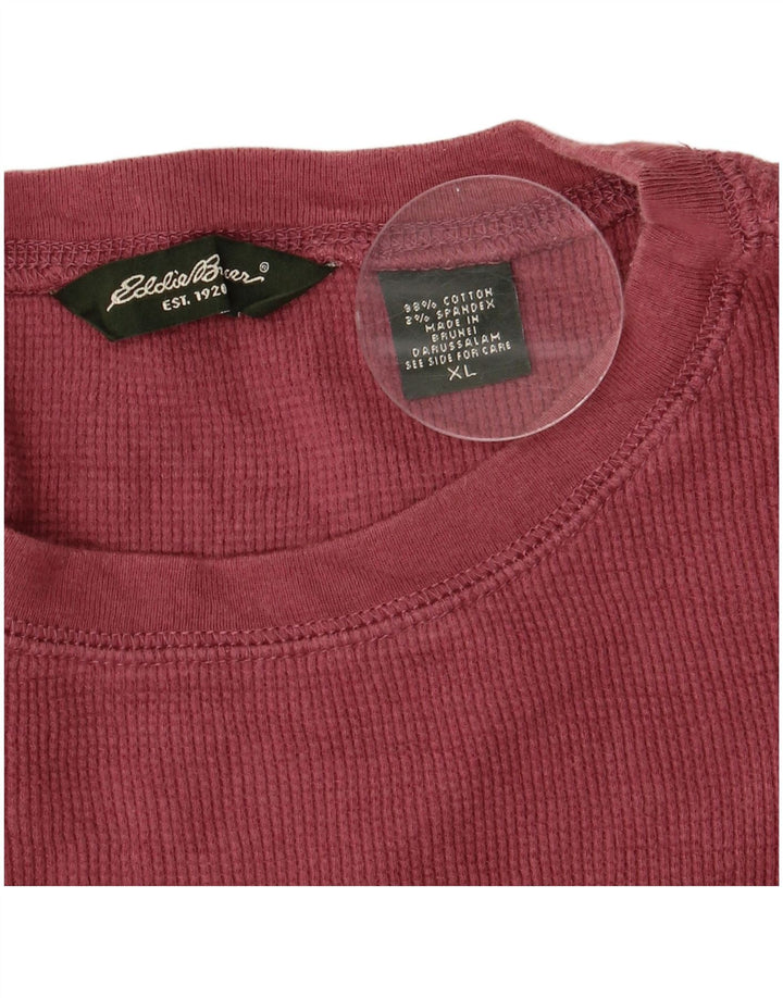 Koszulka męska EDDIE BAUER Top XL, bordowa, bawełniana