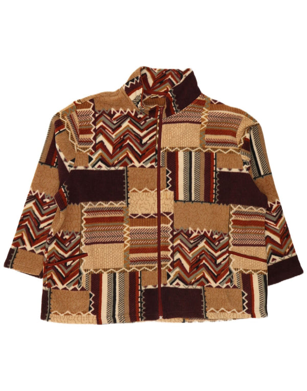 Męska kurtka polarowa Vintage EU 56 3XL Wielokolorowy patchworkowy poliester